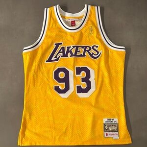 Mitchell & Ness Yellow Lakers Jersey